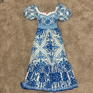 Flying Tomato Blue and White Floral Dress